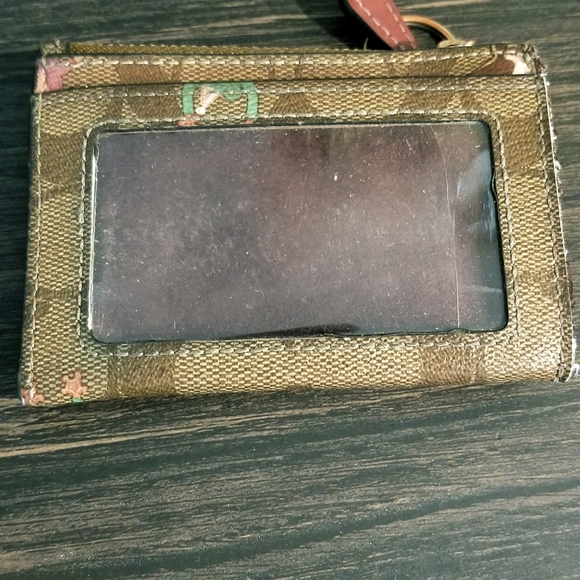 Coach Mini Skinny Card Holder Key Chain Party Animal Print - Picture 5 of 11